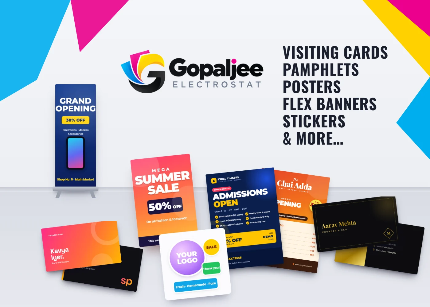 Gopaljee Electrostat — what we print