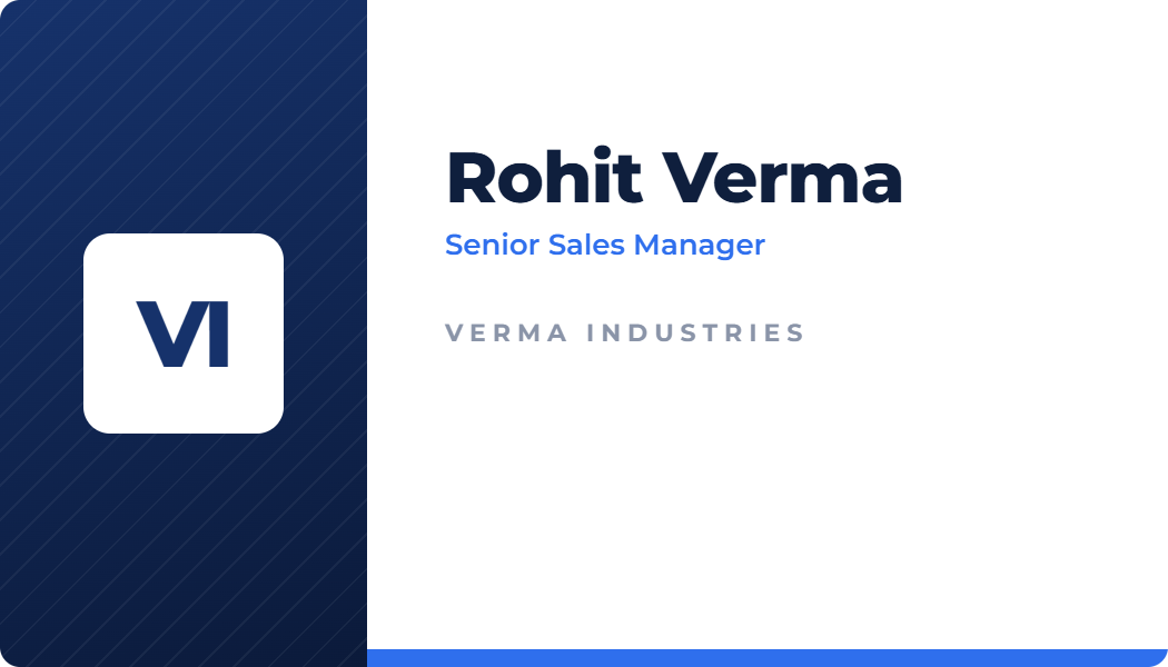 Corporate Blue visiting card design