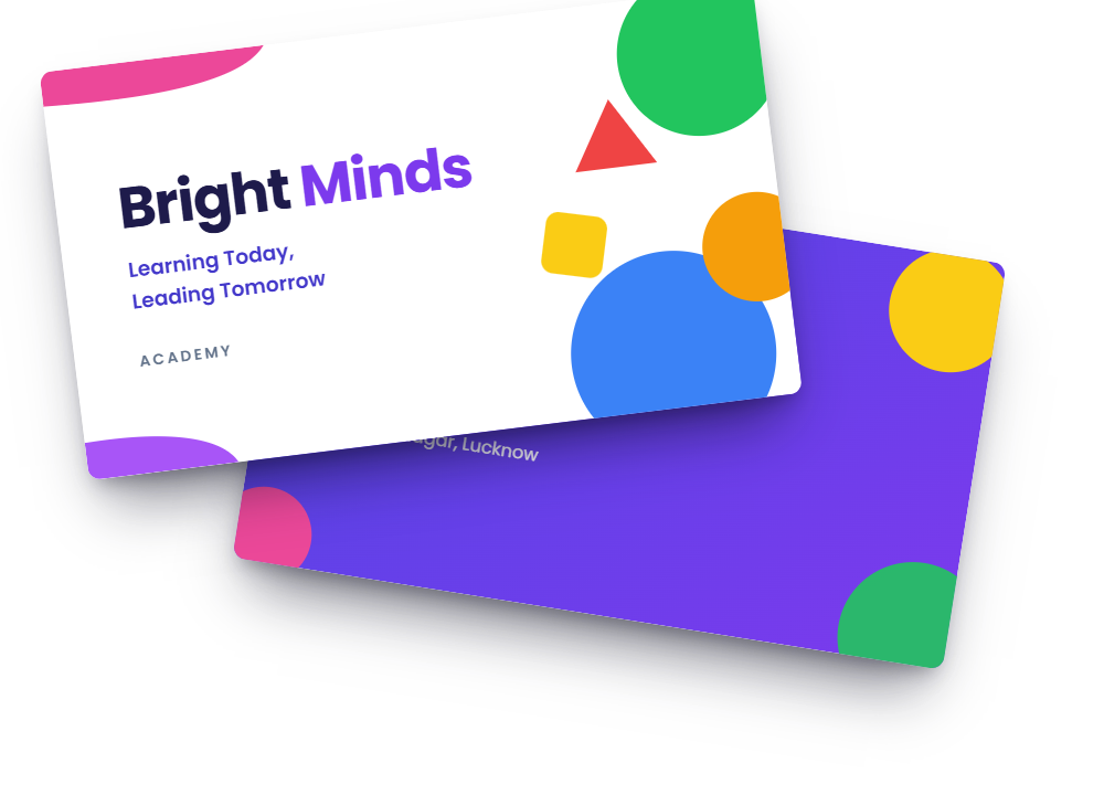 Education Colourful visiting card template