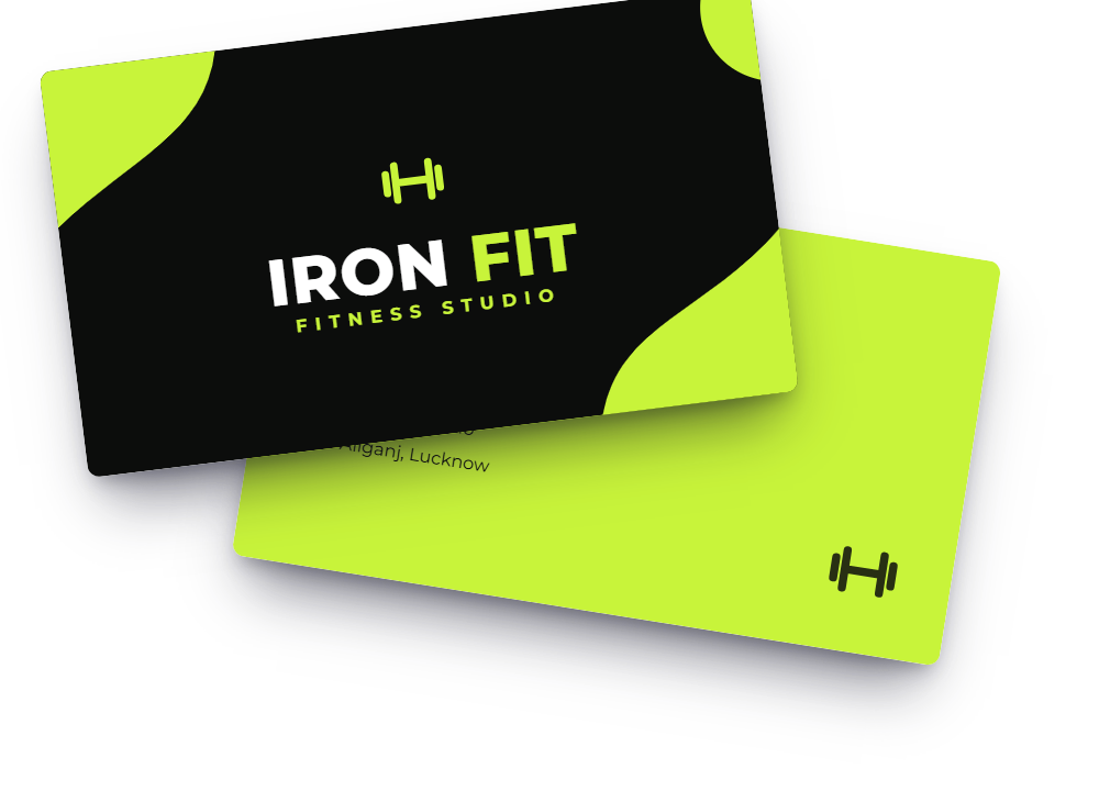 Fitness Bold visiting card template