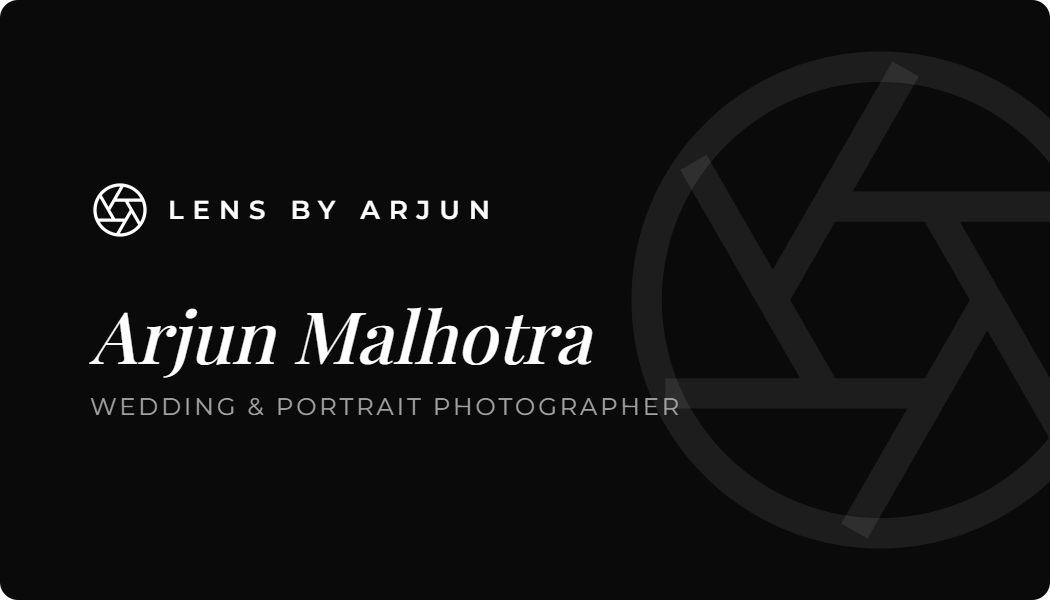 Photographer Dark visiting card design