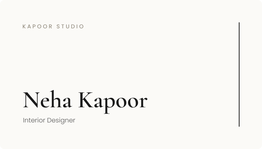 Minimal Clean visiting card design