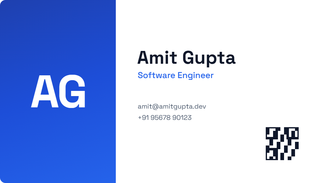 Tech Modern visiting card design